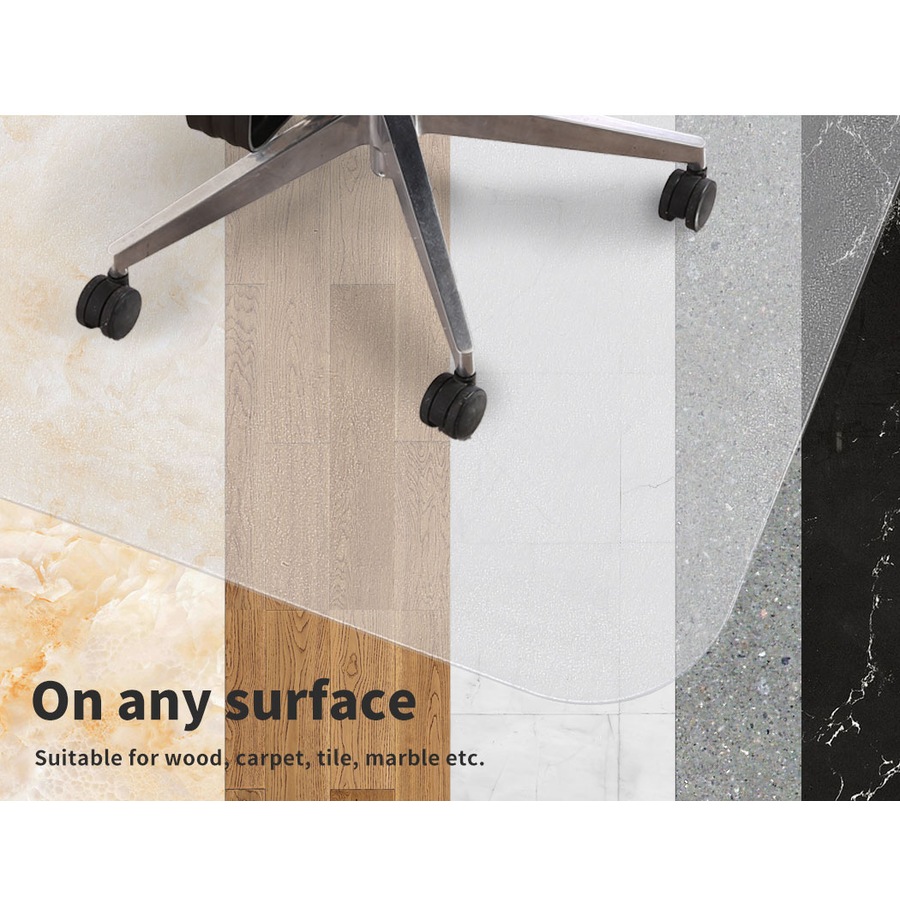 Marlow Chair Mat Protector for Timber Floors with Extension 135x114cm - Opaque White