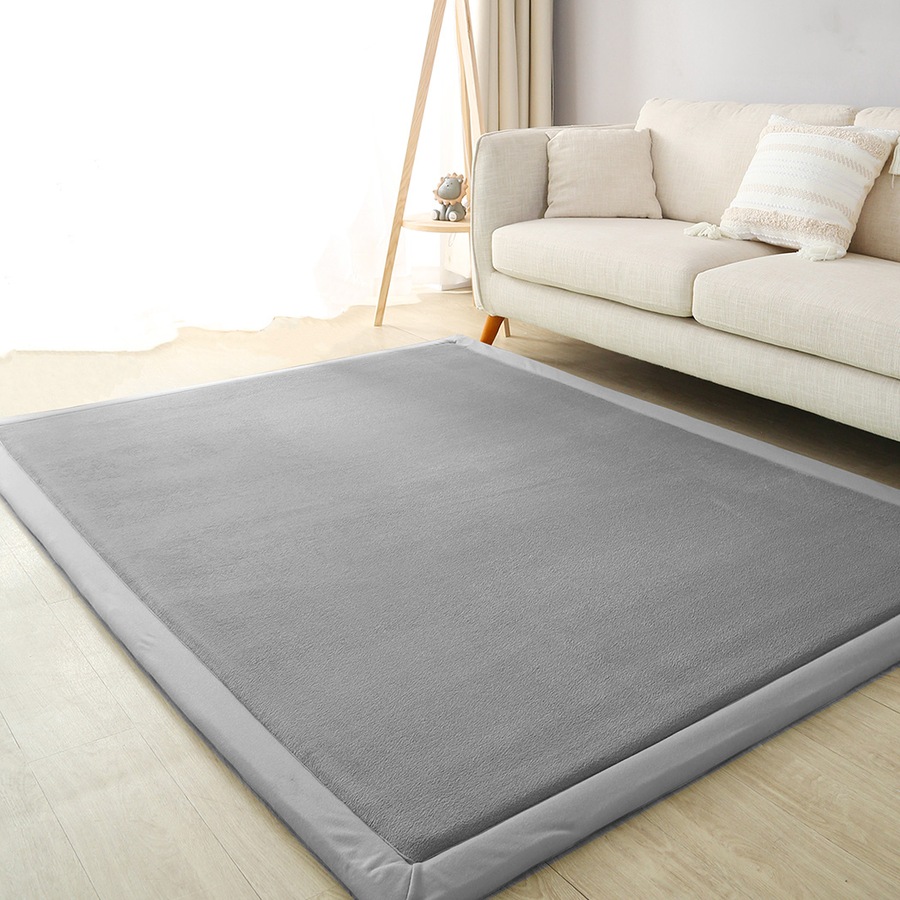 Marlow Floor Rug 150cm x 200cm, Plush 3cm Extra Thick Velvet - Grey