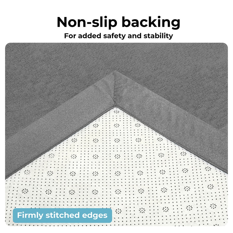 Marlow Floor Rug 150cm x 200cm, Plush 3cm Extra Thick Velvet - Grey