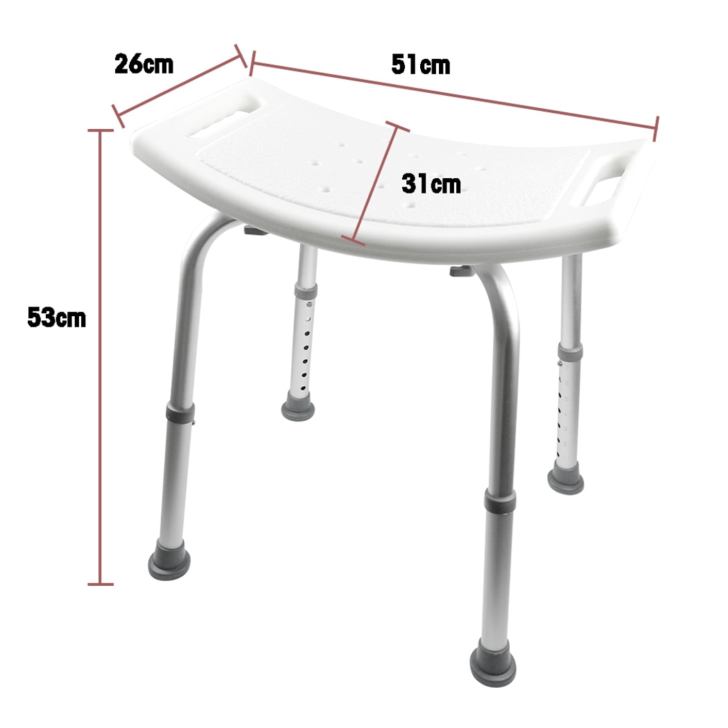 Medical Shower Chair Aluminum Adjustable Height Bath Tub Bench Stool   Medical Shower Chair Soft Pad Adjustable Height Bath Tub Bench Stool Seat Au Hot 1245001 01 