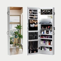 Levede Mirror Jewellery Cabinet Makeup Storage Cosmetic Organiser Box Hanging