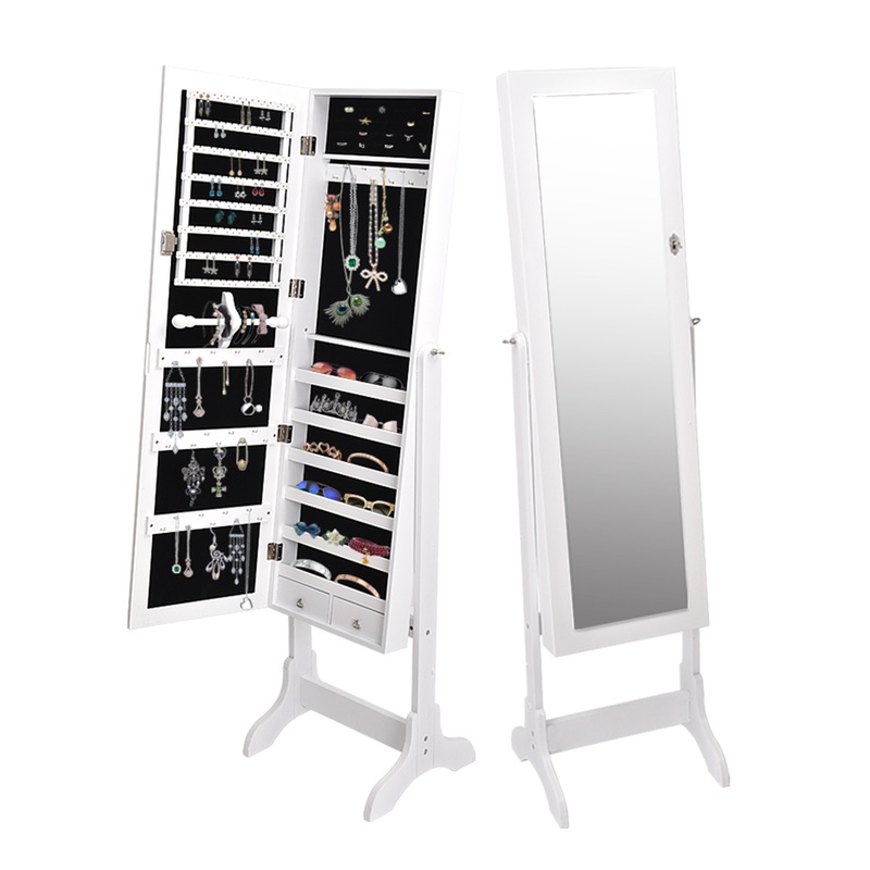 Buy Levede Mirror Jewellery Cabinet Full Length Makeup Storage Jewelry ...