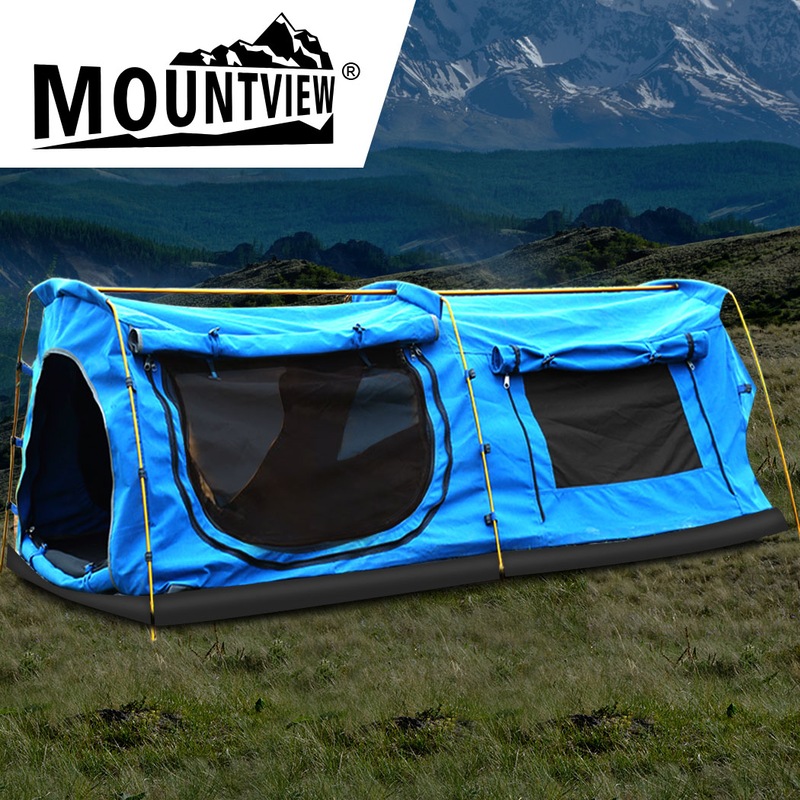 Buy Mountview King Single Swag Camping Swags Canvas Dome Fly Tent Hiking Mattress MyDeal