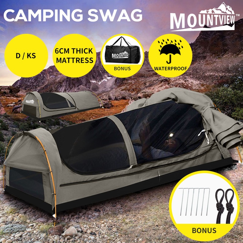 Buy Mountview Double King Single Swag Camping Swags Canvas Dome Tent