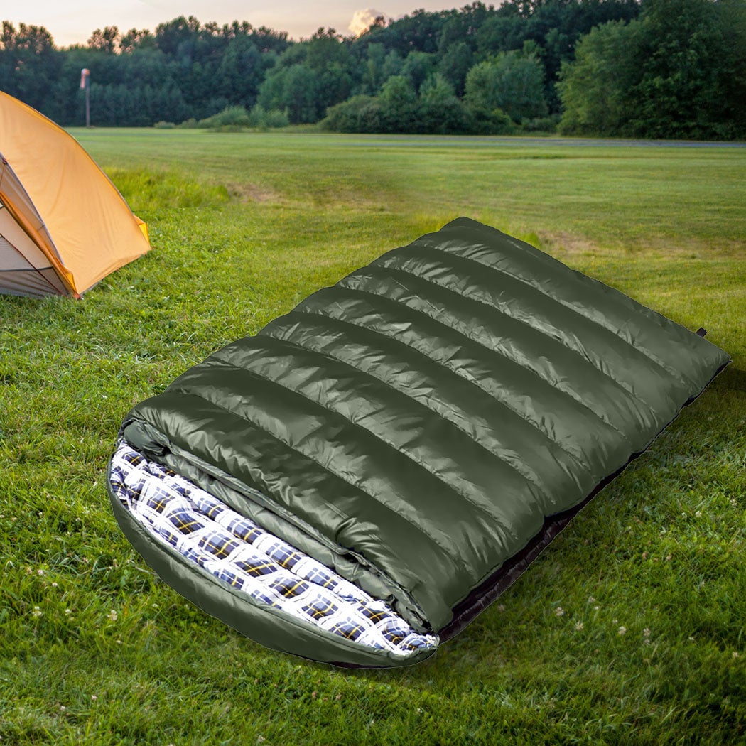 Mountview Sleeping Bag Double Bags Outdoor Camping Hiking Thermal -10℃ Tent