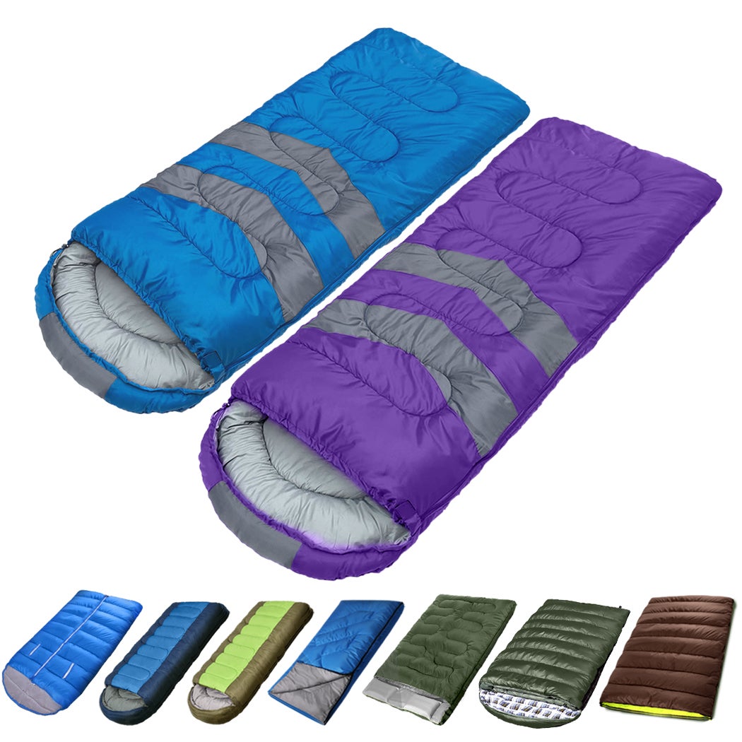 Mountview Sleeping Bag Single Double Bags Outdoor Camping Hiking Thermal Winter