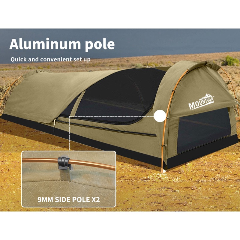 Buy Mountview Swag Camping Swags Canvas Double King Single Hiking Tent Dome Mattress MyDeal