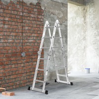 Traderight Multi Purpose Ladder Aluminium Folding Platform Extension Step 3.6M