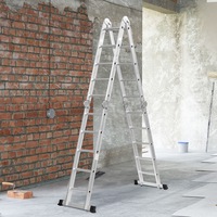 Traderight Multi Purpose Ladder Aluminium Folding Platform Extension Step 5.7M