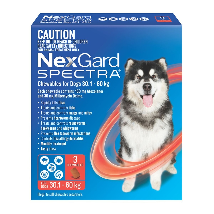 NexGard Spectra Dogs 30.1-60kg 3pk