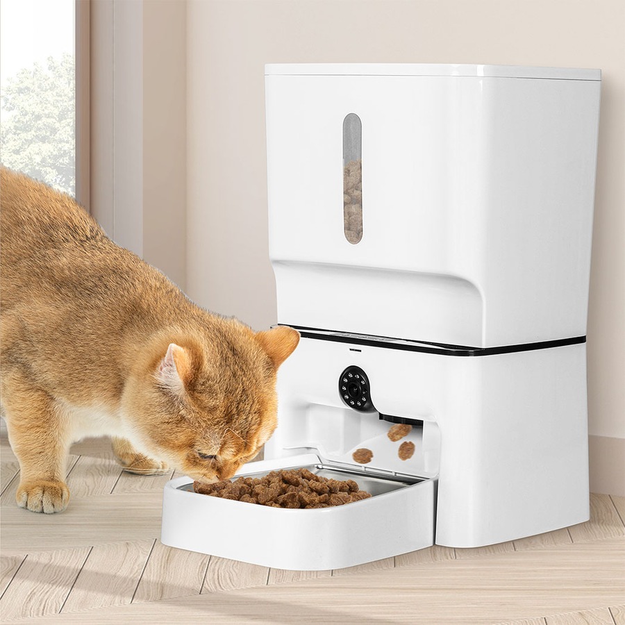 7L PaWz Automatic Pet Feeder WiFi App-Controlled Smart Food Dispenser with Camera
