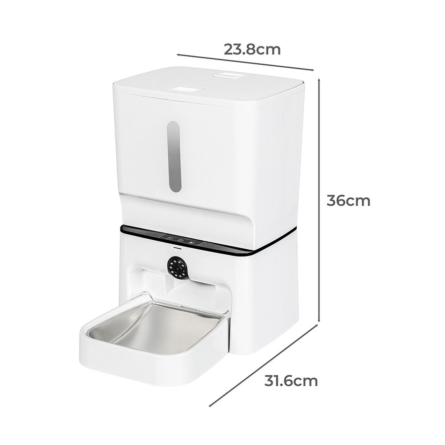 7L PaWz Automatic Pet Feeder WiFi App-Controlled Smart Food Dispenser with Camera