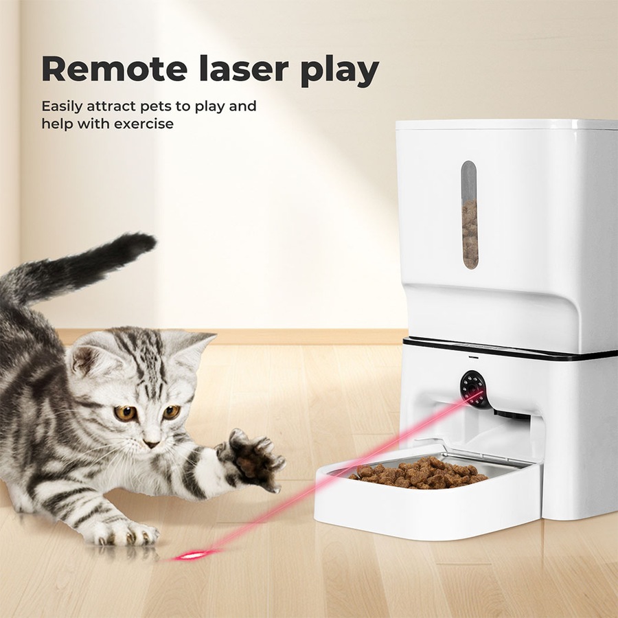 7L PaWz Automatic Pet Feeder WiFi App-Controlled Smart Food Dispenser with Camera
