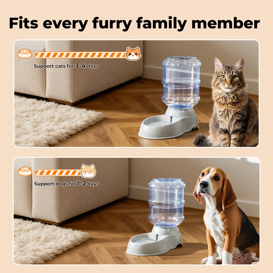 Pawz Automatic Pet Water Dispenser Feeder 3.5L Cat Dog Gravity Drinking Bottle