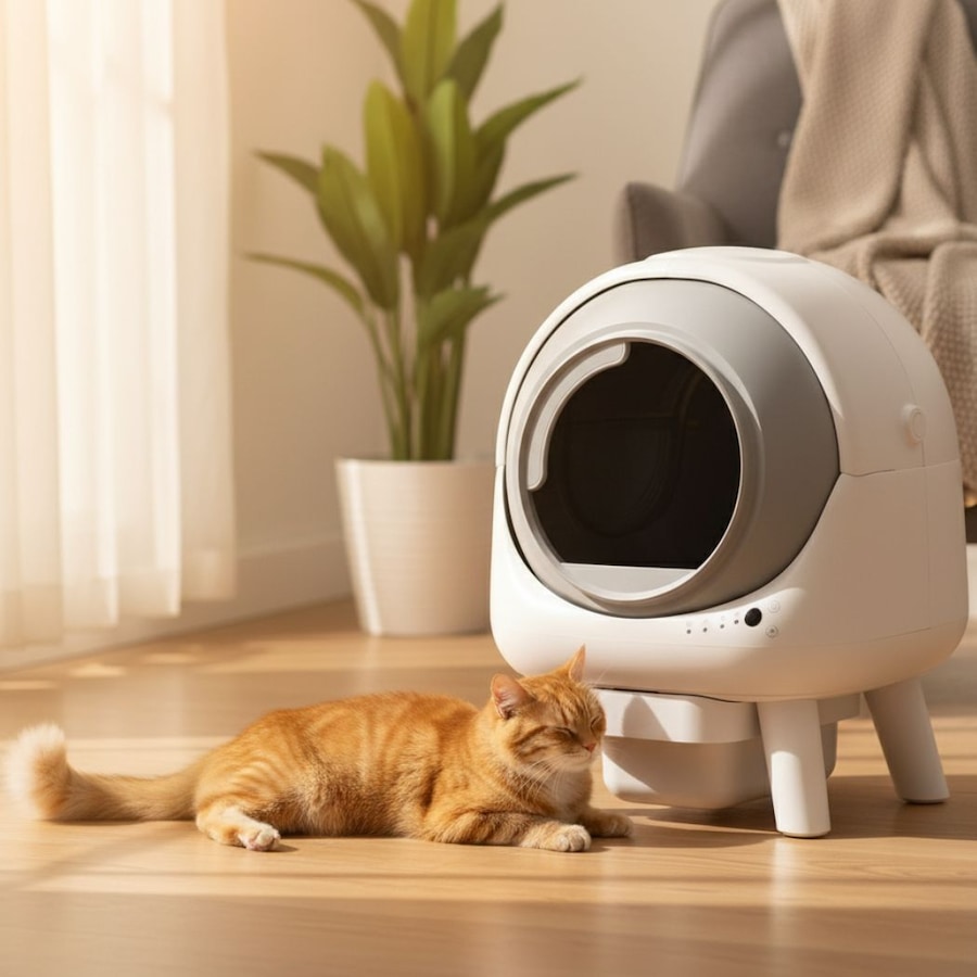 Pawz Cat Litter Box Large Machine Automatic Self Cleaning APP Control White