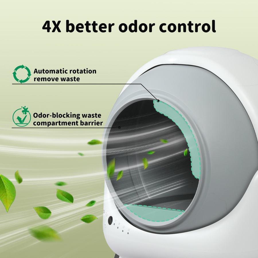 Pawz Cat Litter Box Large Machine Automatic Self Cleaning APP Control White