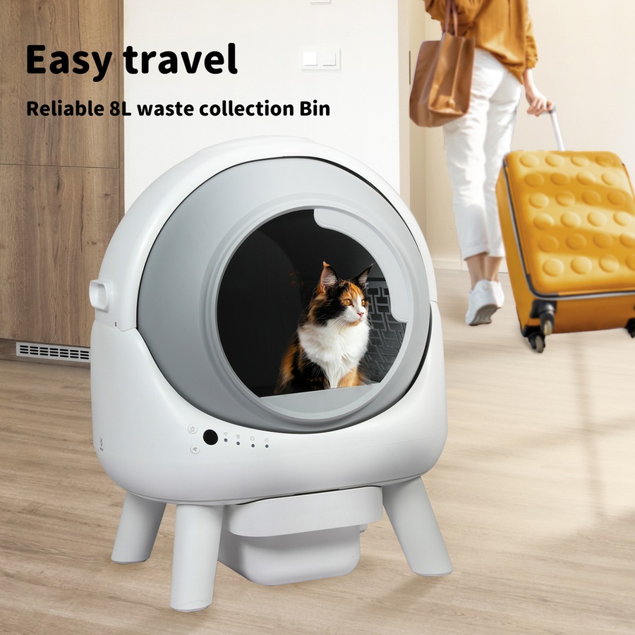 Pawz Cat Litter Box Large Machine Automatic Self Cleaning APP Control White
