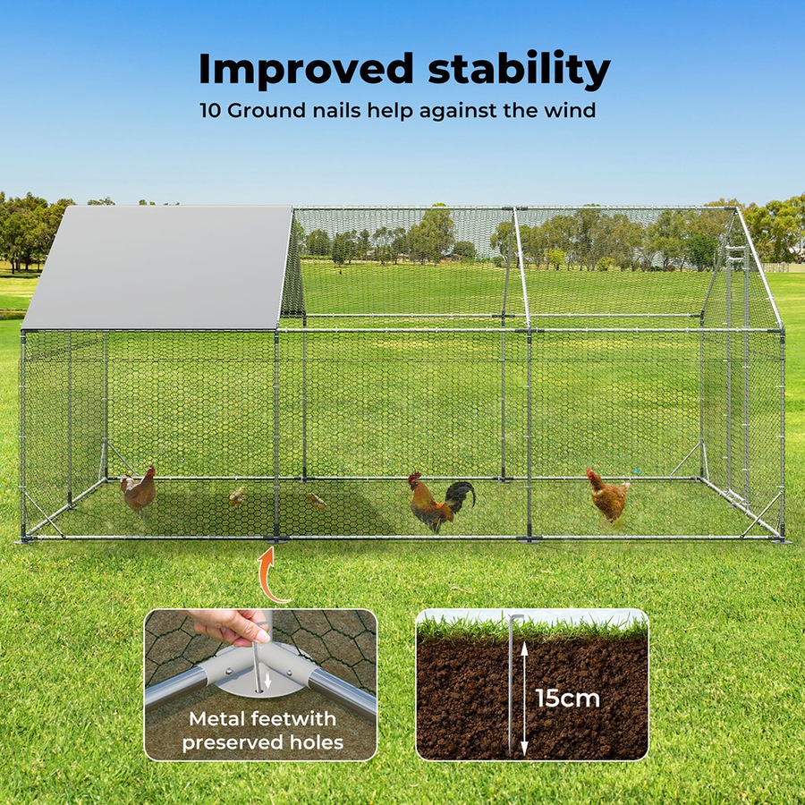 Buy Pawz Chicken Coop Cage Large Walk in Hen Run Rabbit Hutch Ferret ...