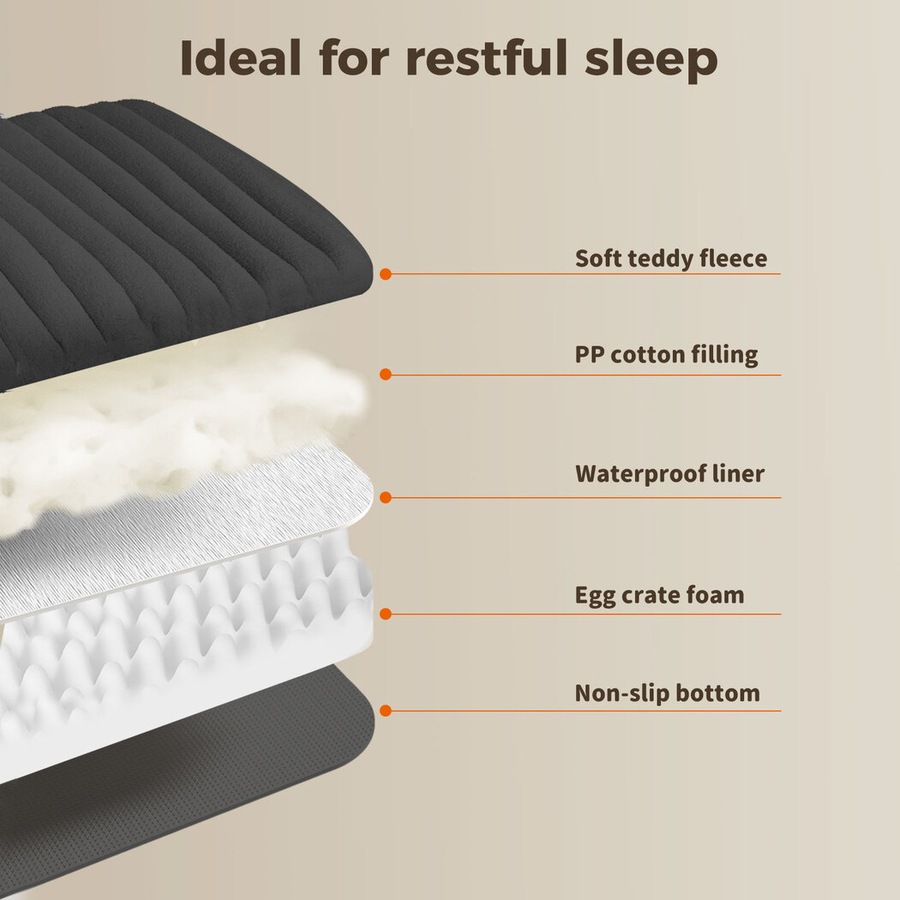 Pawz Dog Bed Pet Orthopedic Sofa Egg Foam Mattress Mat Washable Waterproof M
