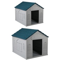 Pawz Dog Cage Kennel Awning House Cabin Weatherproof Plastic Collapsible Large