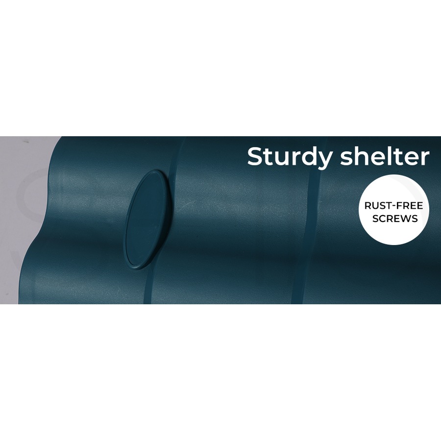 PaWz Dog Kennel House XL Outdoor Plastic Pet Cabin Waterproof - Blue
