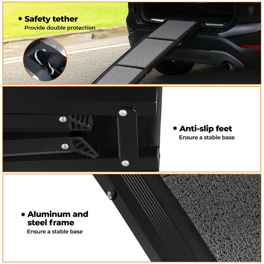 Buy Pawz Dog Ramp 180cm Foldable Non Slip Steps 100Kg Load for Car SUV ...