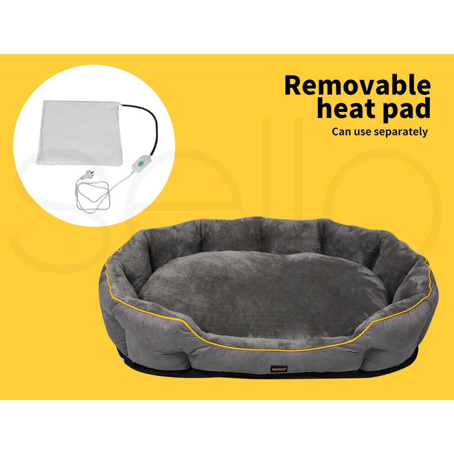 Pawz Electric Pet Heater Bed Heated Mat Cat Dog Heat Blanket Washable Removable