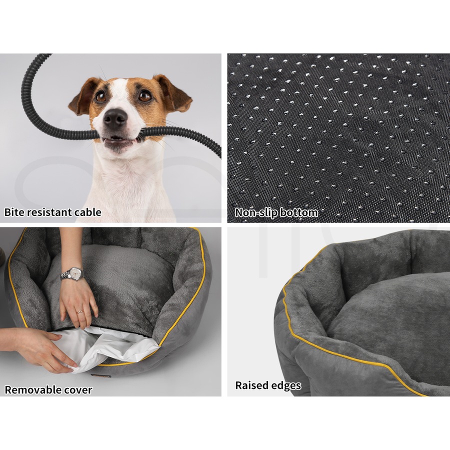 Pawz Electric Pet Heater Bed Heated Mat Cat Dog Heat Blanket Washable Removable