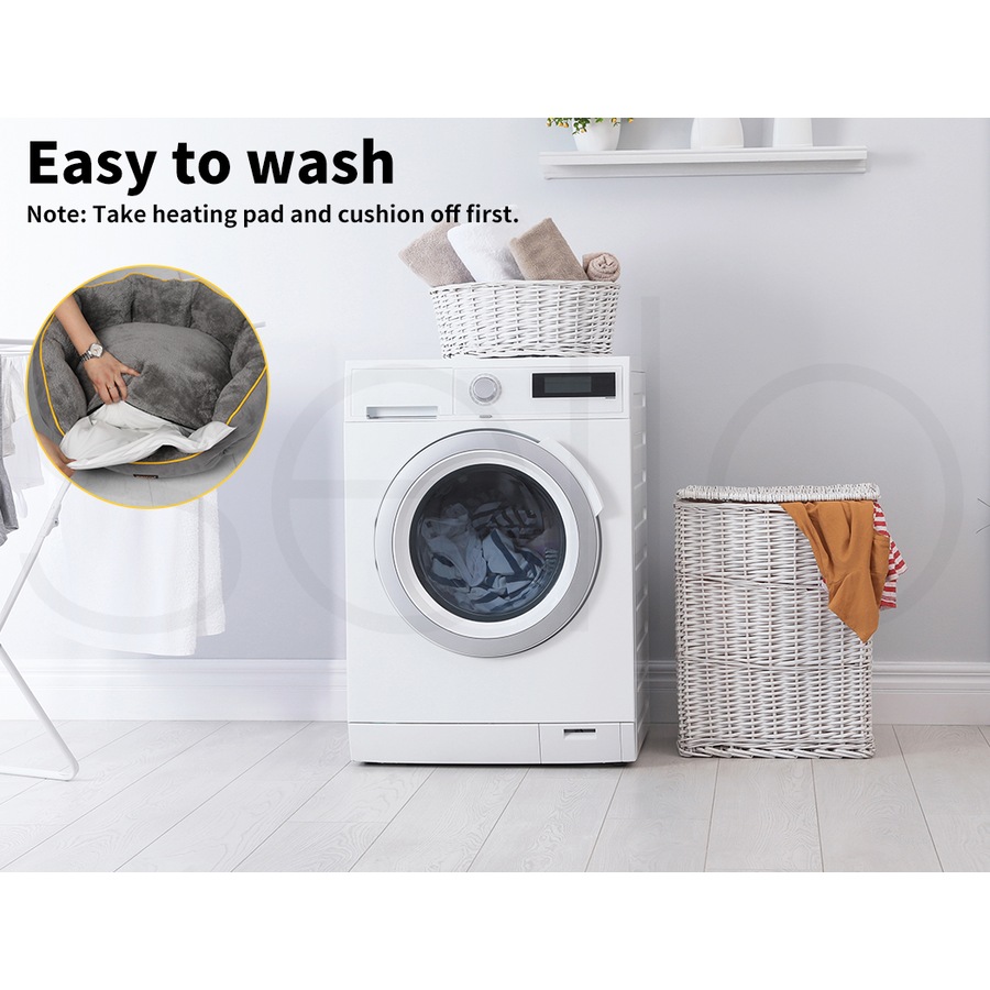 Pawz Electric Pet Heater Bed Heated Mat Cat Dog Heat Blanket Washable Removable