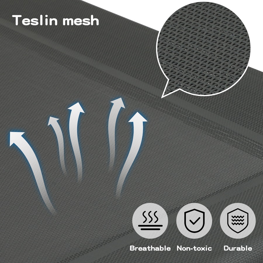 Pawz Elevated Trampoline Pet Bed Dog Puppy Raised Heavy Duty Medium Grey