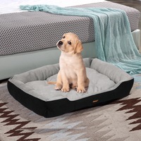 Pawz Pet Bed Dog Beds Bedding Mattress Mat Cushion Soft Pad Pads Mats M Black