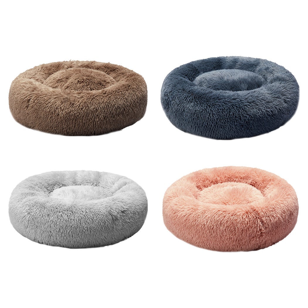 Pawz Pet Dog Calming Bed Warm Soft Plush Round Comfy Sleeping Washable 80cm