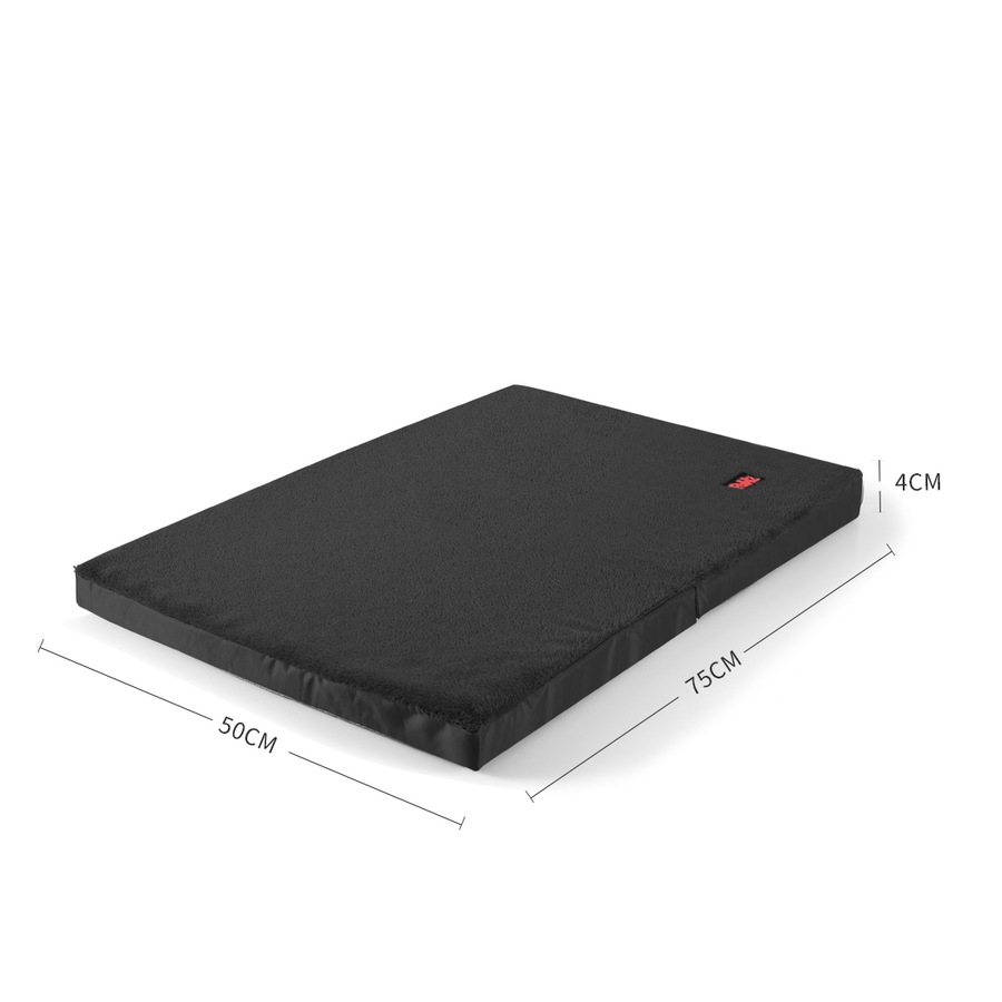 Pawz Pet Bed Foldable Dog Puppy Beds Cushion Pad Pads Soft Plush Black M