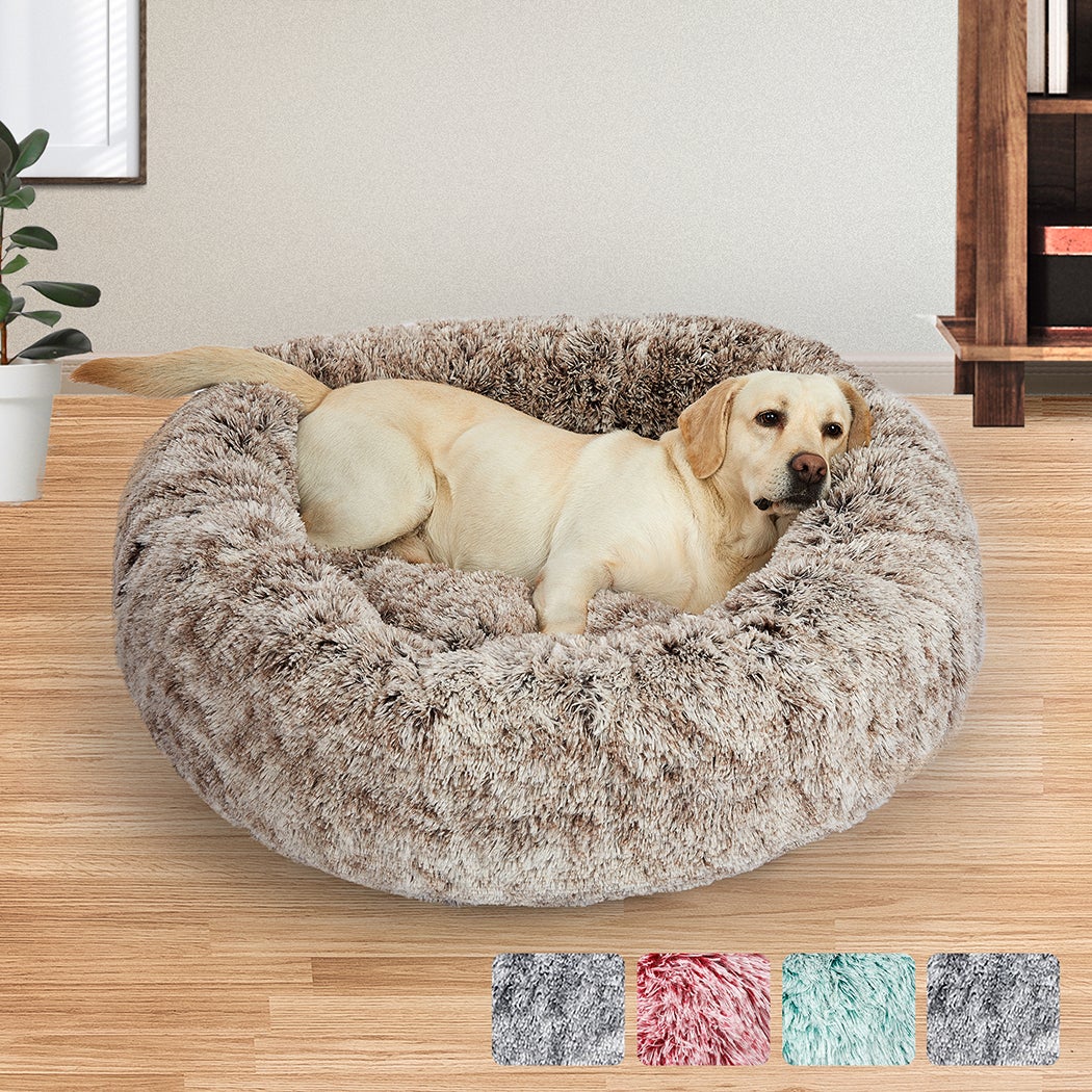 Pawz Pet Dog Calming Bed Cat Warm Soft Plush Round Washable Removable Cover 1.2m