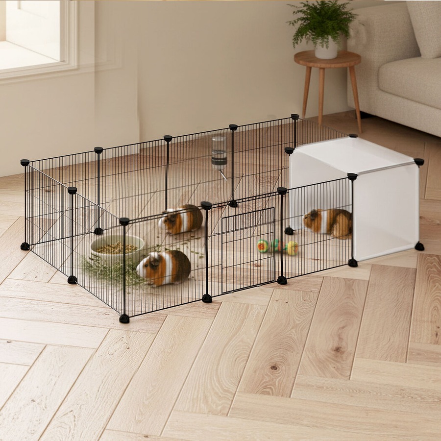 Pawz Pet DIY Playpen Small Animals Guinea Pig Hamster Rabbit Enclosure 14 Panels
