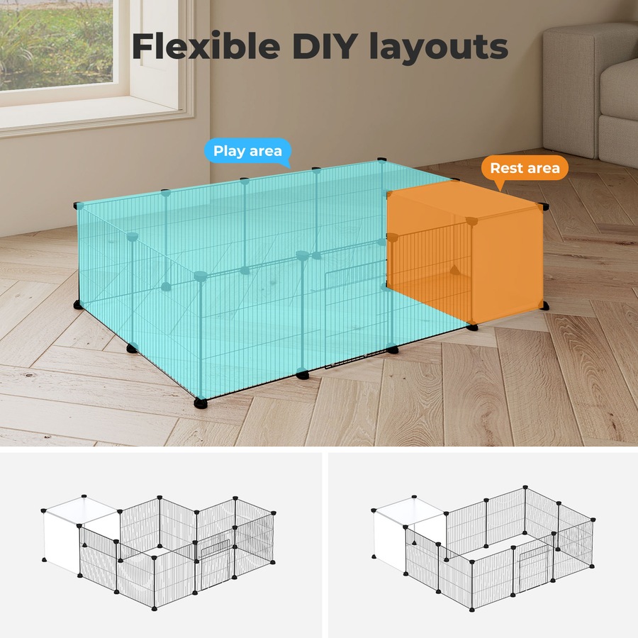 Pawz Pet DIY Playpen Small Animals Guinea Pig Hamster Rabbit Enclosure 14 Panels