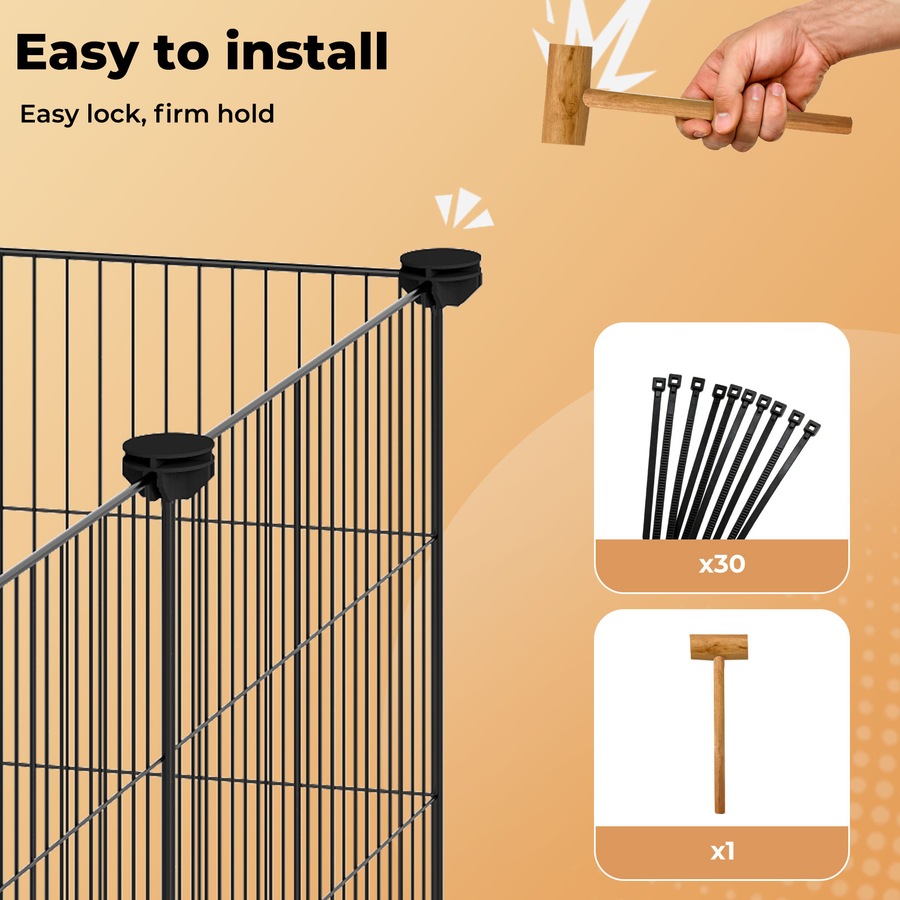 Pawz Pet DIY Playpen Small Animals Guinea Pig Hamster Rabbit Enclosure 14 Panels