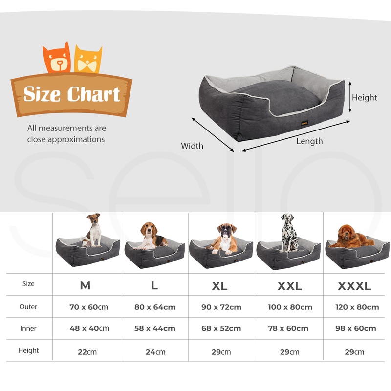 pawz deluxe washable pet bed grey buy pet beds 1245712