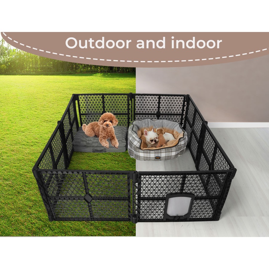 Pawz Pet Playpen Foldable Portable Dog Play Pens Plastic Garden Outdoor 6 Panels
