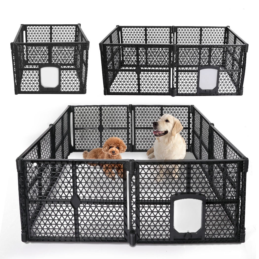 Pawz Pet Playpen Folding Dog Plastic Puppy Exercise Enclosure Fence Indoor Large