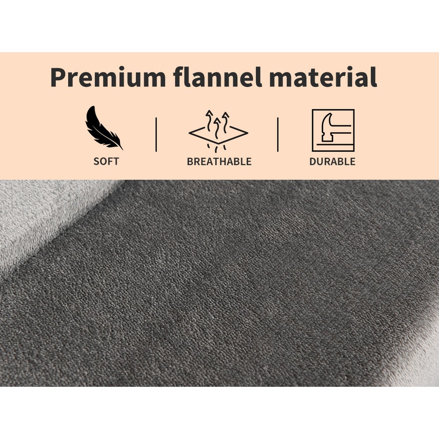 Pawz Pet Ramp For Bed Dog Stairs Memory Foam Removable Washable Cover Light Grey