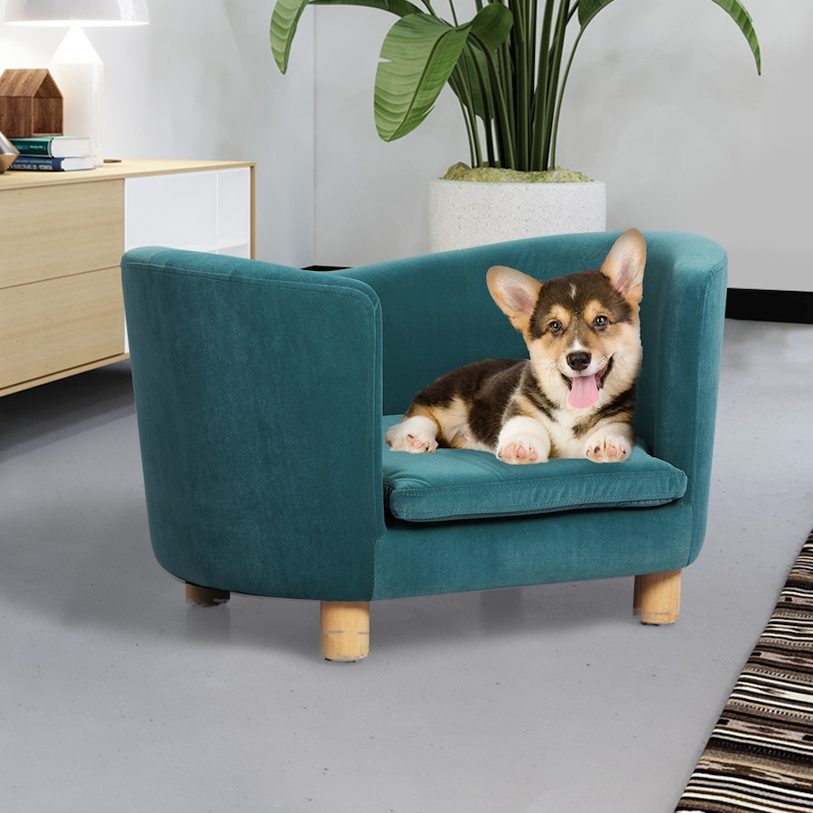 63x43x38cm PaWz Pet Sofa Bed Anti-slip Lounge Couch - Blue