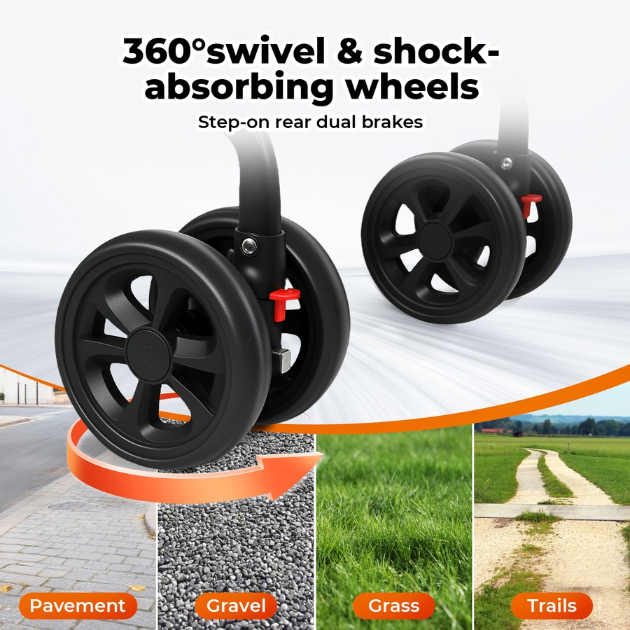 Pawz Pet Stroller 3 in1Dog Cat Pram Carrier Foldable Pushchair Outdoor 4 Wheels