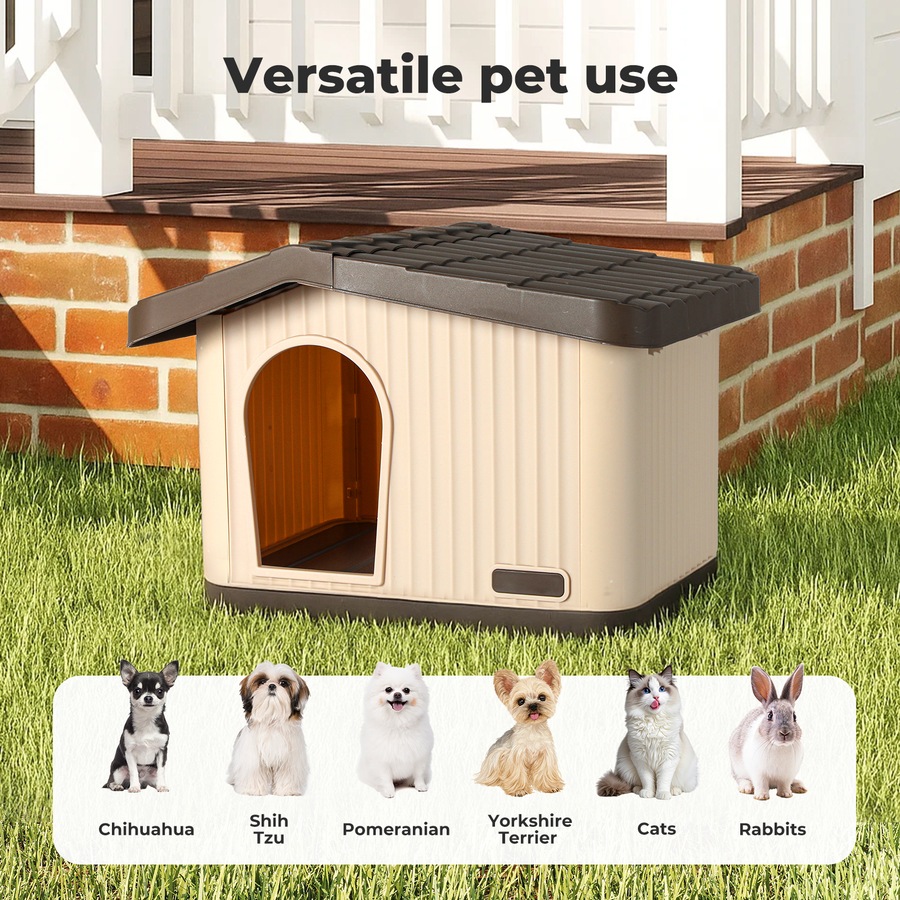 PaWz Dog Kennel House Small Medium Plastic Pet Cabin Waterproof