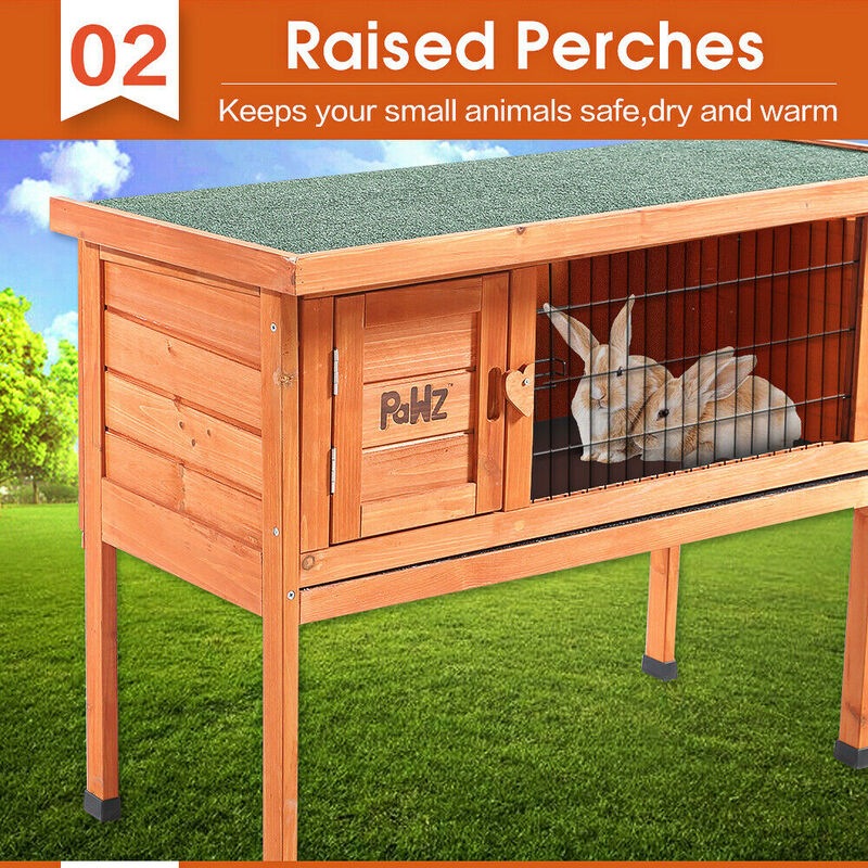 PaWz Pet Dog Timber House Wooden Outdoor Rabbit Hutch Chicken Coop