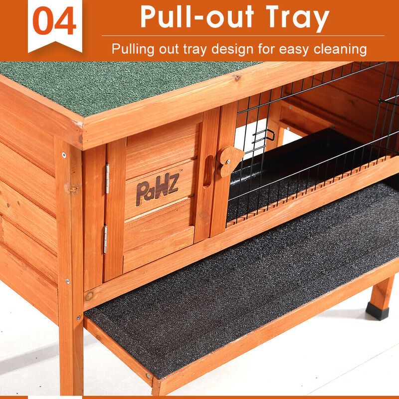 PaWz Pet Dog Timber House Wooden Outdoor Rabbit Hutch Chicken Coop