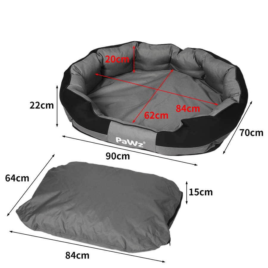 90x70x22cm PaWz Waterproof Pet Bed Memory Foam Removable