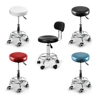 Levede Bar Stools Swivel Salon Stool Barber Hair Dress Chairs Footrest Bracket