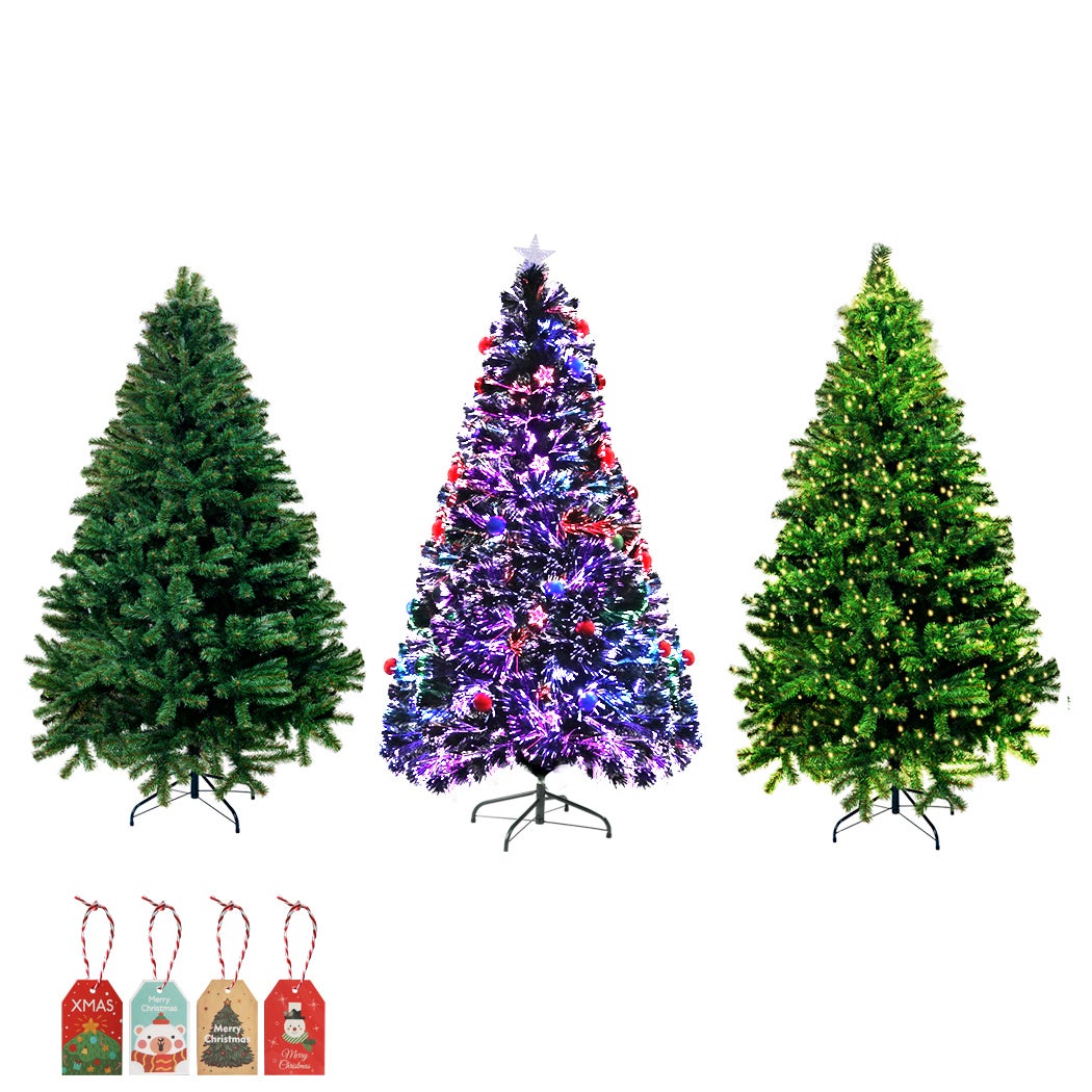 Santaco Christmas Tree Xmas Decorations Led Lights 1.5/1.8/2.1/2.4M Free Cards