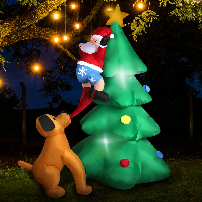 Buy Santaco Inflatable Christmas Outdoor Decorations Santa LED Lights ...